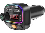 Swissten, Trasmettitore Fm Bluetooth 5.3 Carica Rapida 15.5W Rgb MP3, Nero
