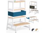 Torre Didattica Play Pino, 93X56X49, Bianco/Marrone Naturale