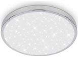 Briloner Tak Plafoniera Bagno Led, Protezione Dagli Spruzzi D'acqua, Cielo Stellato, Luce Bianca Neutra, Ø24 X 6 Cm