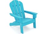 Costway Sedia Adirondack Bambini, Sedia Adirondack In Hdpe, Sedia Da Giardino Con Schienale E Braccioli Per Bambini Da 3 A 8 Anni, Turchese