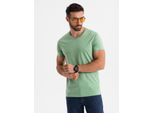 Ombre Clothing Maglietta Da Uomo A Maniche Corte Mario Verde Xxl