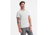 Ombre Clothing T-Shirt Da Uomo A Maniche Corte Kiriakou Grigio Chiaro Xxl