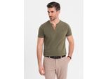 Ombre Clothing Maglietta Da Uomo A Maniche Corte Christou Oliva Scuro S