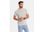 Ombre Clothing Maglietta Da Uomo A Maniche Corte Economou Crema Xl