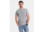Ombre Clothing Maglietta Da Uomo A Maniche Corte Helenef Grigio Xxl