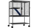Succebuy Gabbia Per Furetti In Metallo Arrotolabile Da 34", A 2 Livelli Critter Nation. Spaziosa E Facile Da Montare Per Vari Piccoli Animali, Criceti, Cavie, Cincillà, Scoiattoli, Ricci, Conigli."
