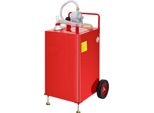 Succebuy Serbatoio Di Carburante Da 30 Galloni, Serbatoio Di Gas Portatile Su 2 Ruote Con Pompa Manuale, Serbatoio Di Gasolio E Benzina Per Auto, Tosaerba, Fuoristrada, Barche E Altro, Rosso