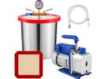 Succebuy Pompa Per Vuoto Monostadio Da 4 Cfm, 3 Galloni, Camera Per Vuoto Da 1/4 Hp, Camera Di Degassificazione In Acciaio Inox, Set Di Coperchi In Acrilico Da 160 °F