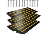 Rampe Per Marciapiedi In Gomma Succebuy, Confezione Da 3, Resistenti, Capacità Di Carico Di 15000 Kg, Rampe Di Accesso Alte 6,6 Cm - Set Completo Di Rampe Espandibili Per Un Accesso Agevole