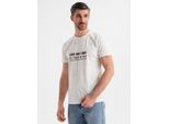 Ombre Clothing T-Shirt Da Uomo A Maniche Corte Paniaf Bianco S
