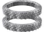 Succebuy Filo Spinato, Filo Spinato Lungo 30 M. 2 Rotoli Di Filo Spinato Per Recinzioni E Recinzioni. Nastro Di Filo Spinato, Zincato. Ideale Per Il Giardino.
