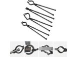 Succebuy Set Di Pinze Per Forgiatura Da 18 Pollici, 4 Pezzi, Pinza A V, Ganascia A Lupo, Pinza A Z-V, Pinze Di Presa, Pinze Per Forgiatura Acciaio Al Carbonio Con Rivetti In Acciaio A3 Per Il Fabbro