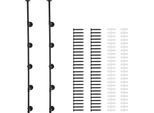 Succebuy Scaffale Industriale In Tubo, 5 Livelli, 2 Pezzi, Larghezza 25,9 Cm, Montaggio A Parete, Legno Rustico, Stoccaggio, Cucina, Camera Da Letto, Bagno, Legno/Metallo, Colore Non Specificato