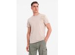 Ombre Clothing Maglietta A Maniche Corte Da Uomo Myria Beige Xl