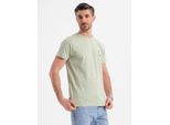 Ombre Clothing Maglietta Da Uomo A Maniche Corte Loreta Menta S