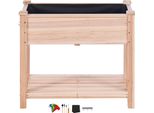 Succebuy Letto Rialzato 86,9 X 46,6 X 76,2 Cm, Fioriera In Legno, Fioriera Rialzata Per Uso Esterno Per Fiori, Ortaggi, Erbe Aromatiche, Cortile, Giardino, Terrazza, Balcone, Burlywood