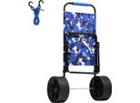 Carrello Da Spiaggia Succebuy Con Ruote Grandi Per La Sabbia. Area Di Carico Di 15,4" X 15,7"". Carrello Pieghevole Con Ruote Solide In Pe Da 10"", Capacità Di 69 Libbre. Ideale Per Picnic, Campeggio, Pesca, Spiaggia E Giardinaggio."