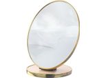 Flamenco Mystique Specchio Cosmetico Ovale In Legno Con Cornice Dorata 15 X 20 Cm L18