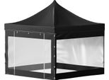 Succebuy 10X10 Ft Tenda Pop-Up A Baldacchino, Gazebo Per Patio All'aperto, Resistente Ai Raggi Uv, Impermeabile, Protezione Istantanea Con Pareti Laterali Rimovibili, Nero