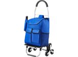 Succebuy 36L Carrello Saliscale, Carrello Della Spesa Pieghevole Con 6 Ruote E Borsa In Tessuto Oxford, Carrello Della Spesa Per La Spesa E Il Bucato Per Salire Facilmente, Pieghevole