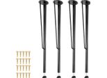 Succebuy Gambe Da Tavolo A Forcina In Metallo, 28 Pollici. Set Di 4 Gambe Robuste Per Scrivanie E Panche. In Ferro Battuto, Con Protezioni In Gomma Per Il Pavimento, Nere. Ideale Per Mobili Fai Da Te Come Tavoli Da Pranzo.