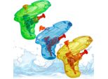 3X Mini Pistole A Spruzzo D'acqua Per Bambini - Ampio Raggio D'azione E Serbatoio - Pistole A Spruzzo In Colori Vivaci Circa 8 Cm Pistola A Spruzzo D'acqua