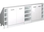 Vicco Set Di Mobili Sottotetto Rion, Set Di 5, Bianco Lucido/Bianco/Bianco