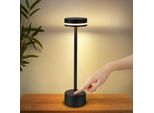 Zmh Lampada Da Tavolo Led A Batteria Lampada Da Tavolo Ricaricabile Dimmerabile 3000K-6500K Con USB-C Lampada A Sfioramento Lampade Da Tavolo Nere Per Camera Da Letto Sala Da Pranzo Ufficio