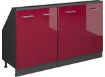 Vicco Set Di Mobili Sottotetto Rion, Set Di 2, Rosso Lucido/Antracite/Antracite