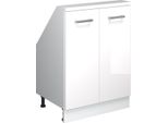 Vicco Mobile Sottotetto Rion, Con 2 Porte, Bianco Lucido/Bianco/Bianco