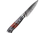 Coltello Da Cucina In Damasco YA-37550 - Paring/Rosso/Grigio KP37550
