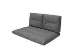 Set Di Cuscini Per Pallet 120X80 - Idrorepellente, Con Imbottitura Spessa, Cuscino Da Giardino Per Europallet, Cuscino Per Seduta E Schienale - Modello "Flora"", Colore Grafite"