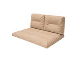 Set Di Cuscini Per Pallet 120X80 - Idrorepellente, Con Imbottitura Spessa, Cuscino Da Giardino Per Europallet, Cuscino Per Seduta E Schienale - Modello "Flora"", Colore Beige"