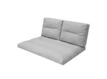 Set Di Cuscini Per Pallet 120X80 - Idrorepellente, Con Imbottitura Spessa, Cuscino Da Giardino Per Europallet, Cuscino Per Seduta E Schienale - Modello "Flora"", Colore Cenere"