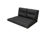 Set Di Cuscini Per Pallet 120X80 - Idrorepellente, Con Imbottitura Spessa, Cuscino Da Giardino Per Europallet, Cuscino Per Seduta E Schienale - Modello "Flora"", Colore Nero"