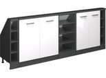 Vicco Set Di Mobili Sottotetto Rion, Set Di 5, Bianco Lucido/Antracite/Antracite