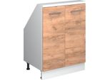 Vicco Mobile Cucina Sottotetto R-Line, 60 Cm Con 2 Porte, Quercia Dorata/Bianco
