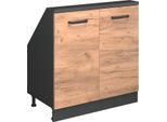 Vicco Mobile Sottotetto Rion, Con 2 Porte, Quercia Dorata/Antracite/Antracite