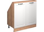 Vicco Mobile Sottotetto Rion, Con 2 Porte, Casa Di Campagna Bianca/Quercia Dorata/Quercia Dorata