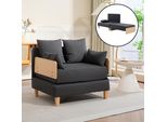 Divano Letto A 1 Posto 'Seinlus' Pieghevole 81 X 88 X 68 Cm Grigio Scuro