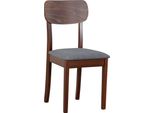 Selsey Noeles - Sedia Da Pranzo Con Seduta Imbottita, Look Grigio Scuro/Noce