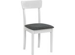 Selsey Wehron - Sedia Da Pranzo Con Seduta Imbottita, Grigio Scuro/Bianco