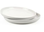 Set Di 2 Piatti Da Portata In Gres Di Alta Qualità - ø27 Cm, Robusti E Facili Da Pulire