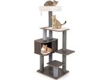 Costway Tiragraffi Grande 151 Cm, Albero Per Gatti Con Piattaforme, Grotta Per Gatti, Tiragraffi, Palla E Tappetini Rimovibili, Tiragraffi Per Gatti Albero Per Gatti Grigio