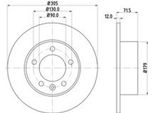 2X Hella 8DD 355 129-201 Disco Freno Asse Posteriore