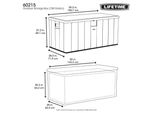 Cassetta Da Giardino In Plastica Lifetime 570 L E Cassetta Da Giardino Grigio Scuro 72X151X69 Cm