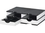 Styro 268-0202.0905S Stazione Di Smistamento Styro Styrodoc Duo, 4 Scomparti, Bianco/Nero