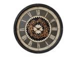 Orologio Da Parete Clayre & Eef Ø 76 Cm Nero Beige Plastica