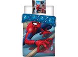 Set Di Biancheria Da Letto Spiderman 80 X 80 Cm + 135 X 200 Cm 100% Cotone