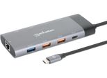 Manhattan 130714 Manhattan USB-C Pd 10-In-1 Dual-Monitor 8K Dockingstation